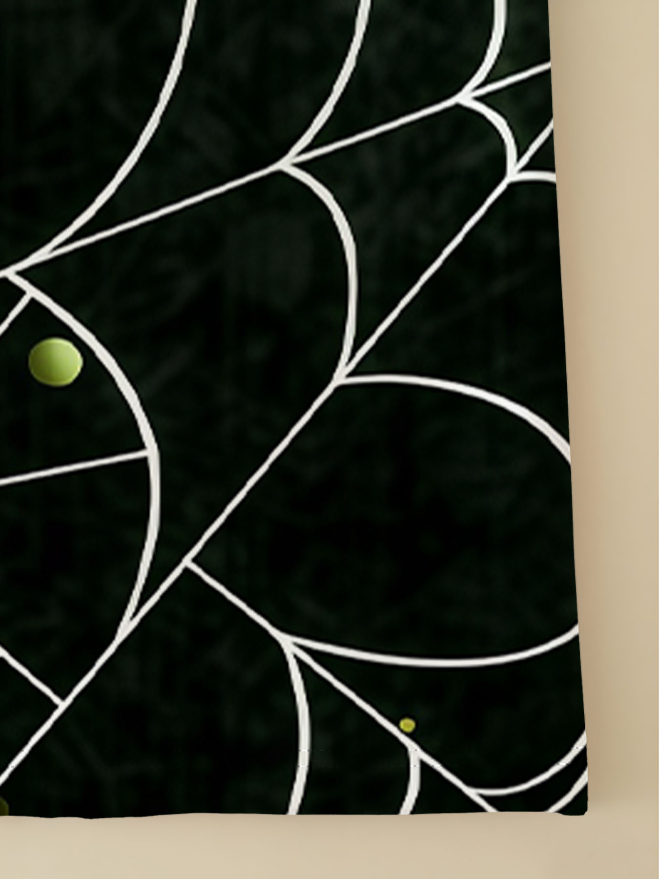 Women's autumn black green cobweb print plus size cardigan - Image 6