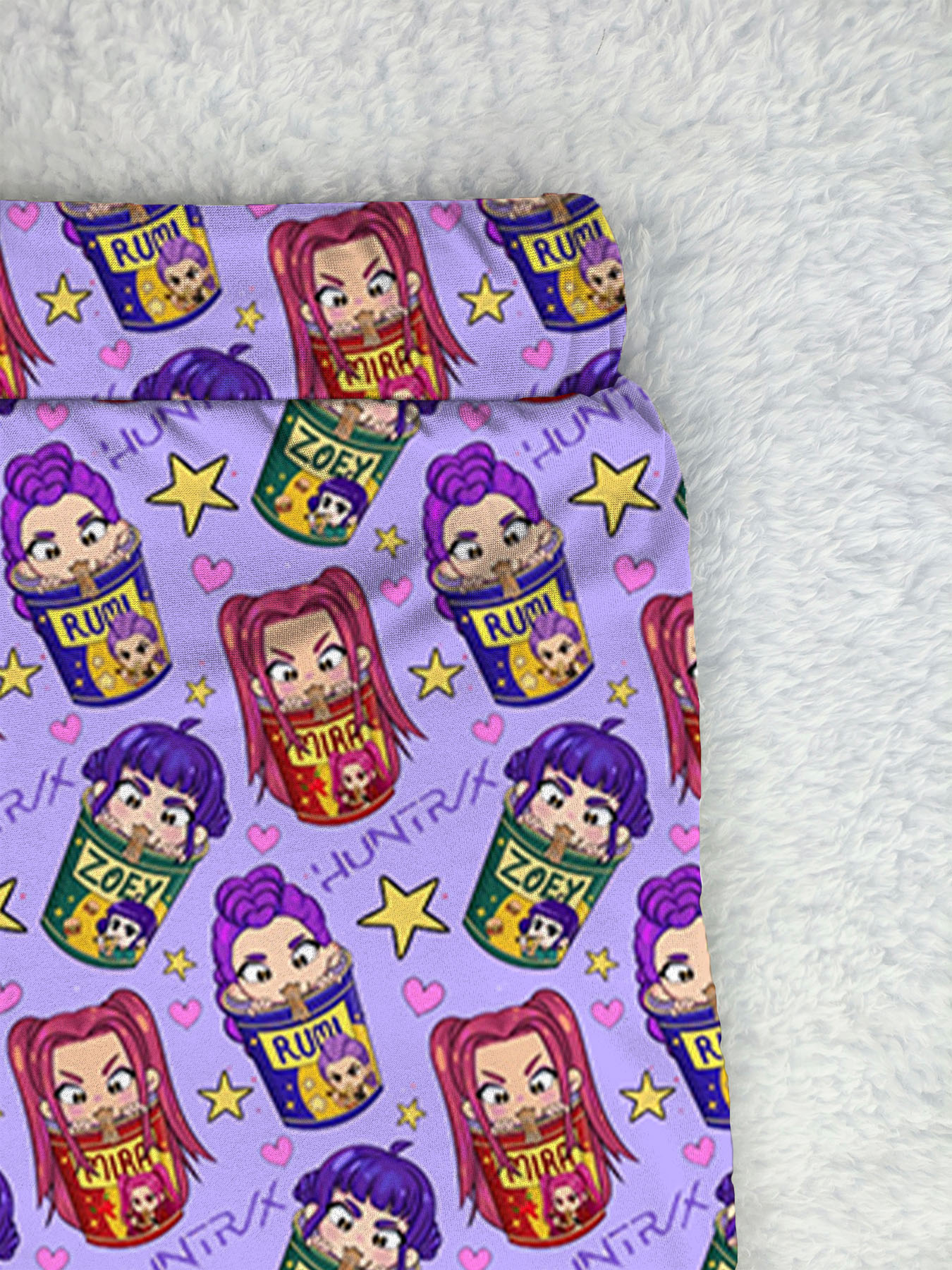 Women's autumn purple full-print cartoon wide-leg pants - Image 8