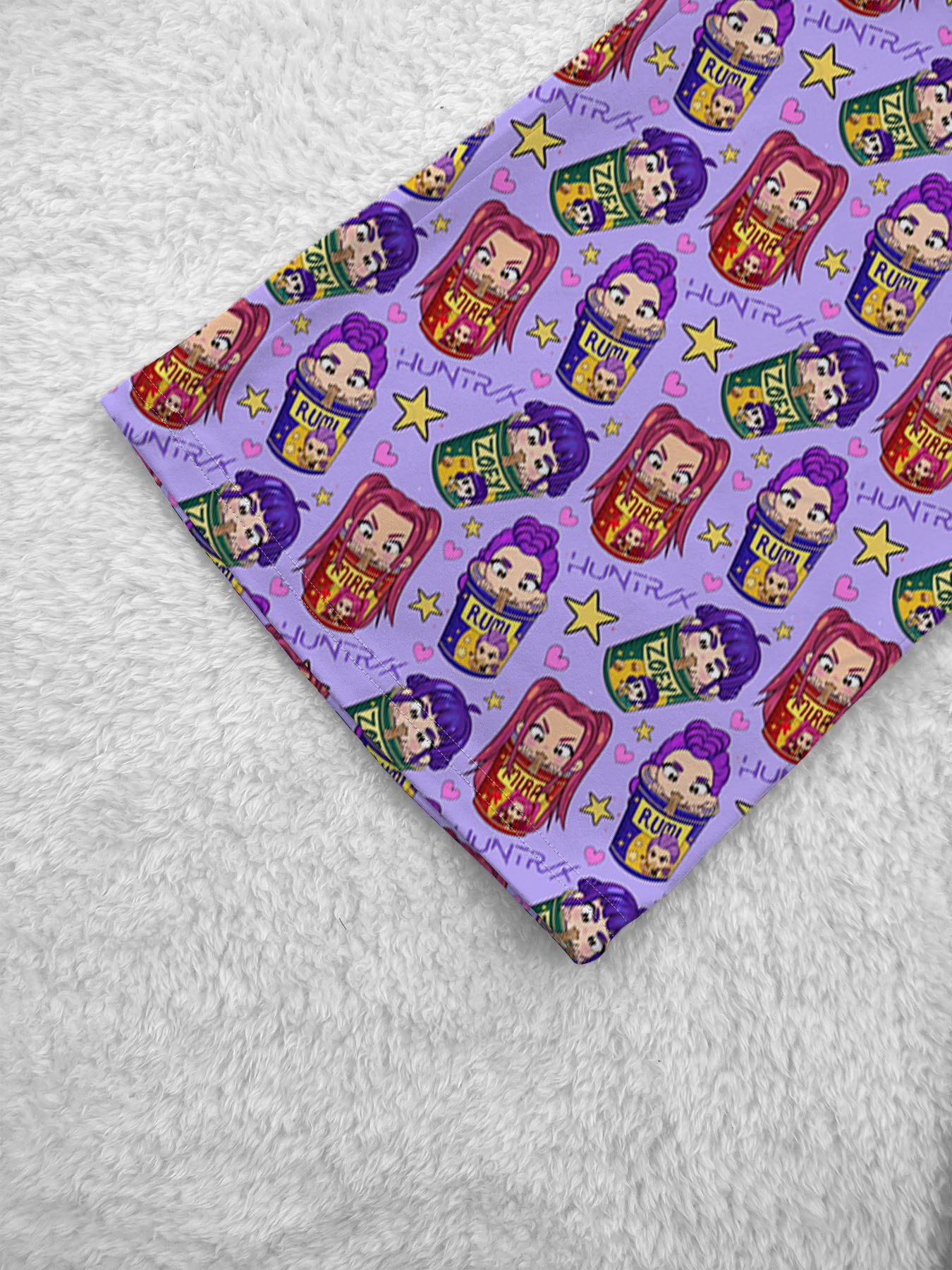 Women's autumn purple full-print cartoon wide-leg pants - Image 10