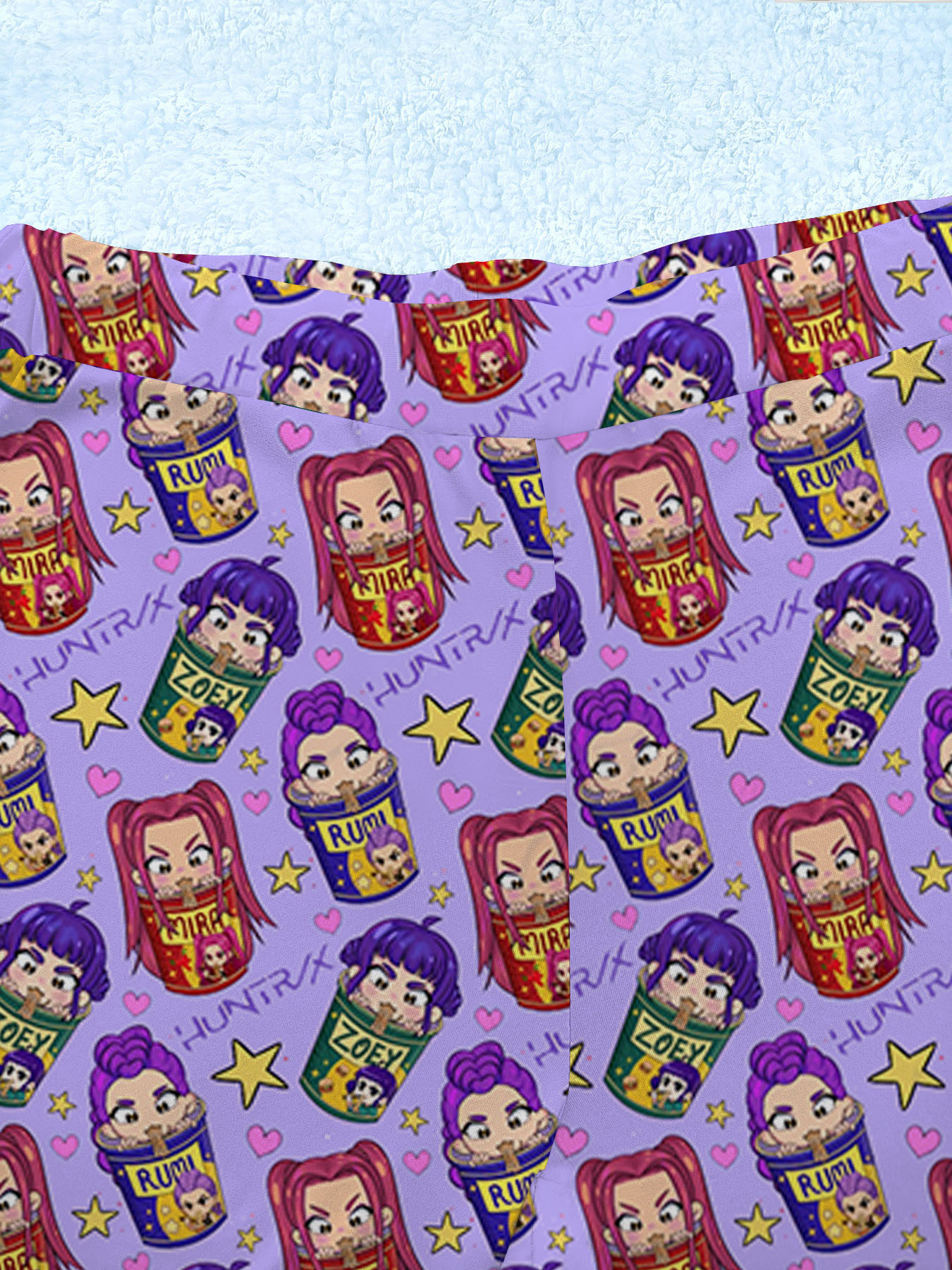 Women's autumn purple full-print cartoon wide-leg pants - Image 9