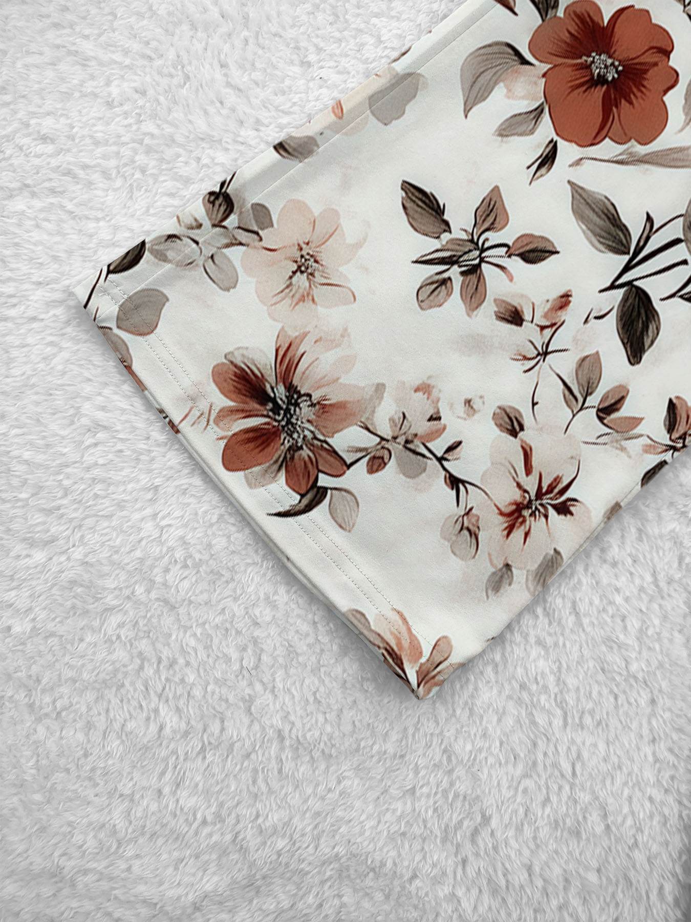 Women's autumn full-printed flower-patterned wide-leg trousers - Image 7