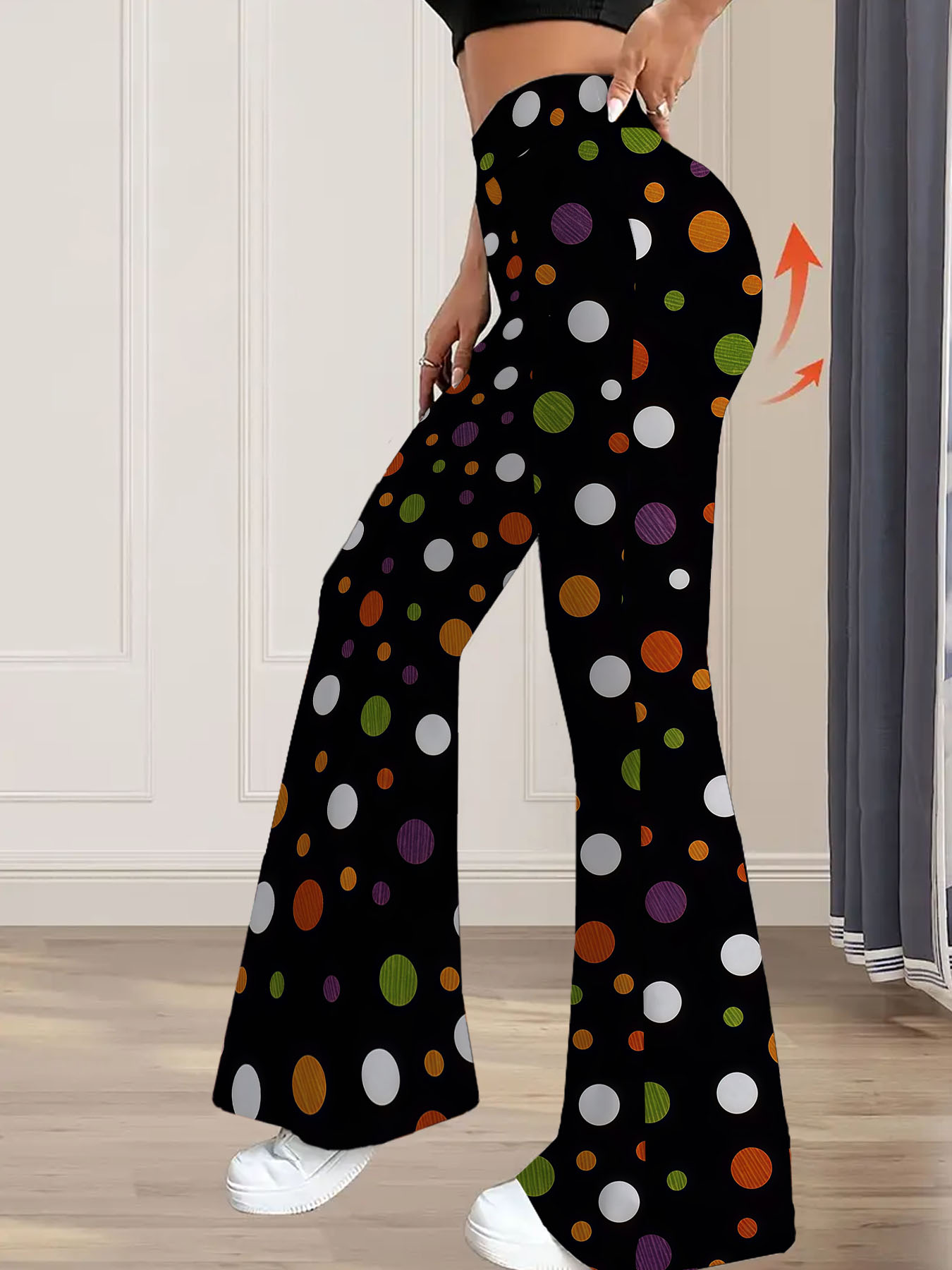 Women's autumn colorful polka dot wide-leg pants - Image 5