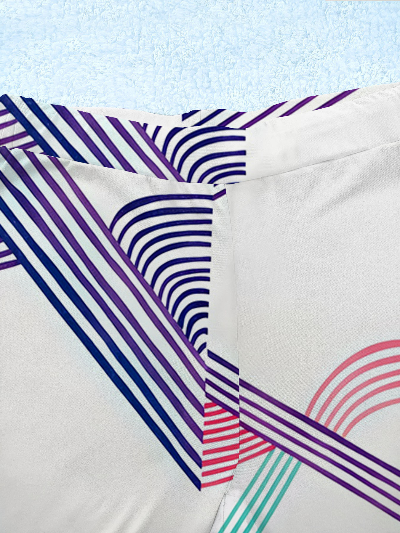 Women's autumn full-printed colorful striped wide-leg trousers - Image 6