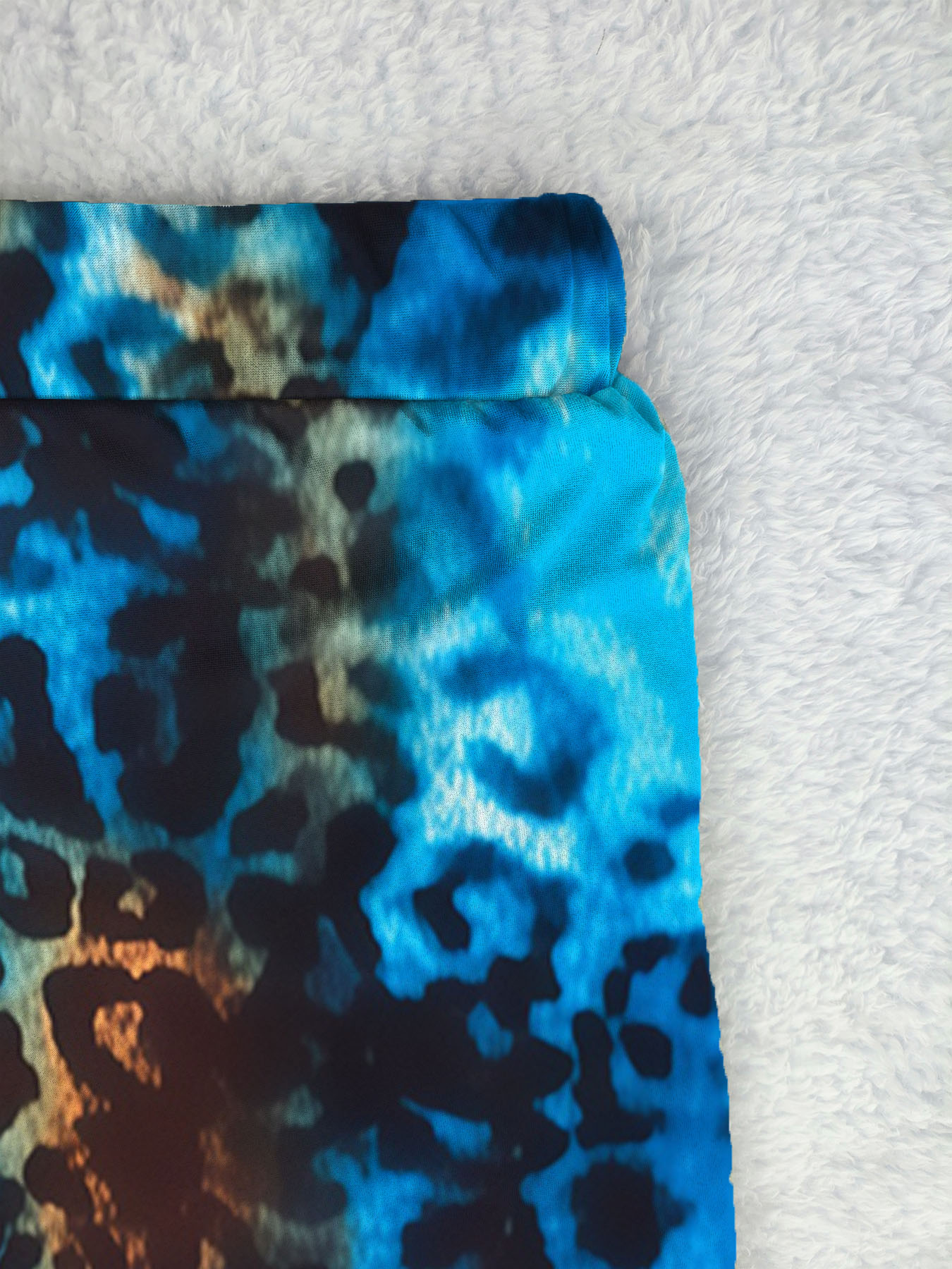 Women's autumn blue leopard print wide-leg pants - Image 6