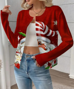 Women's autumn full Santa Claus cardigan