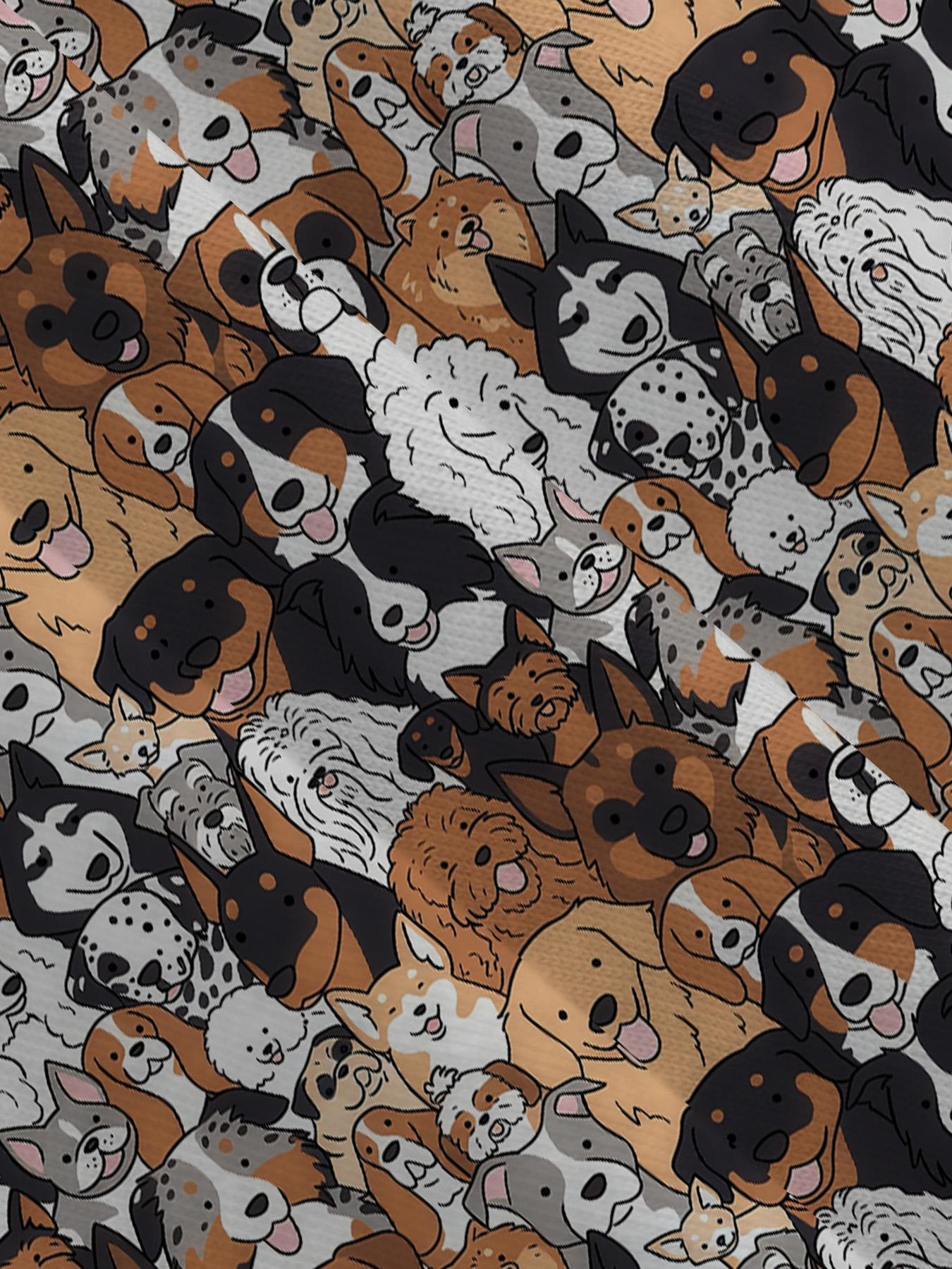 Women's autumn full-print puppy short-sleeved dress - Image 8