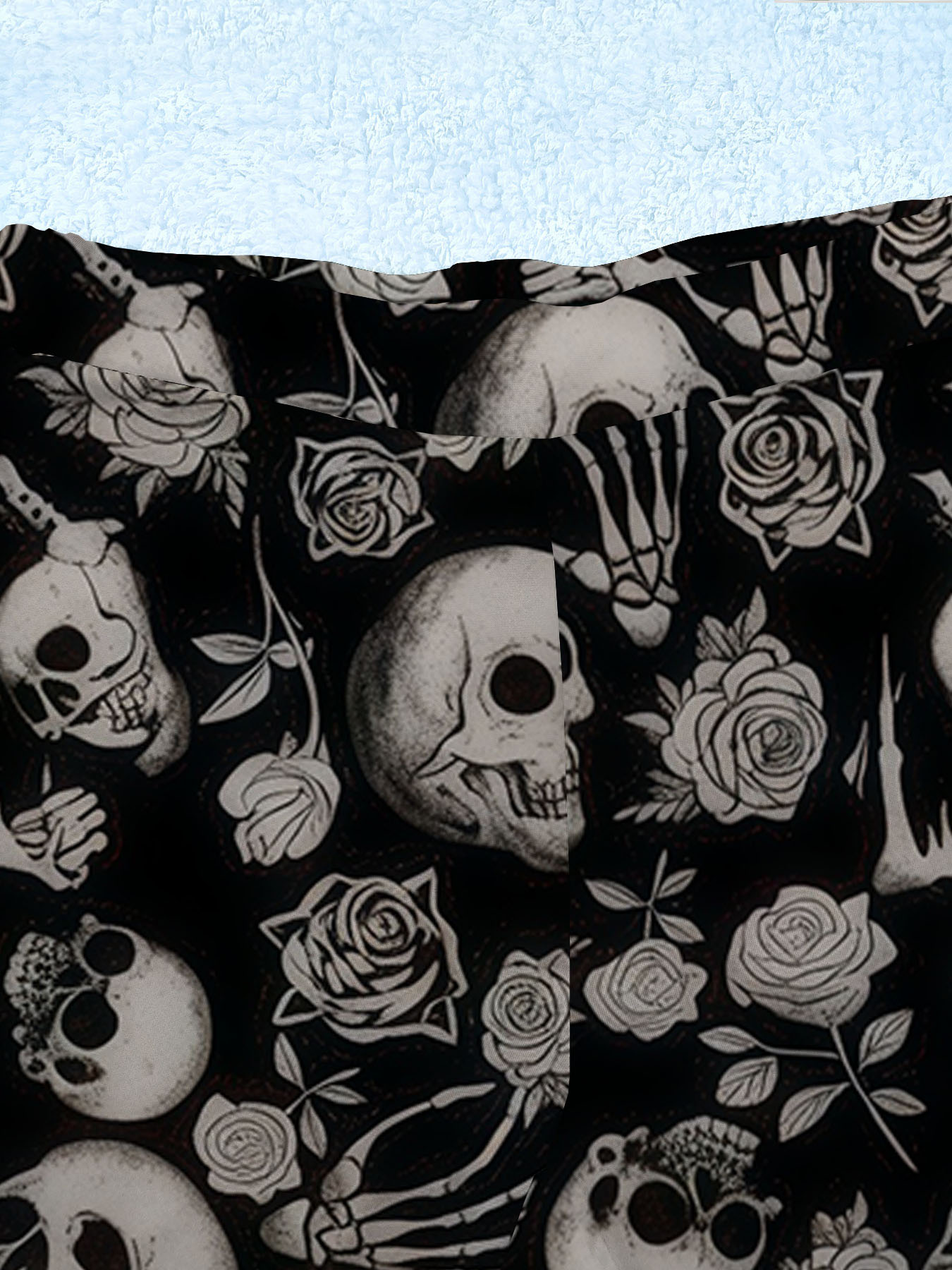 Women's autumn full printed skeleton wide leg pants - Image 7