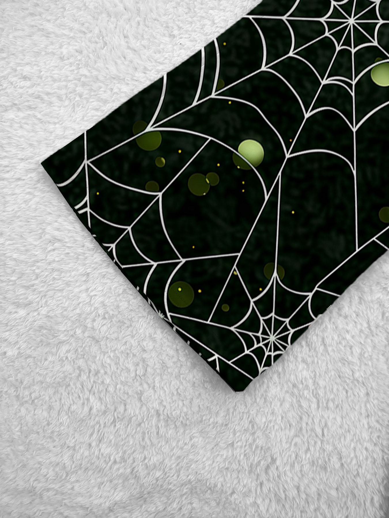 Women's autumn black green cobweb print wide leg pants - Image 6