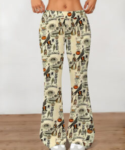Women's autumn Halloween-themed wide-leg pants